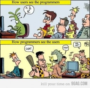 How users see the programmers, how programmers see the users